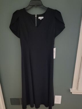 Calvin Klein Black V-Neck Maxi Dress